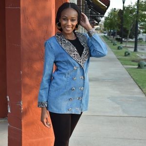 Vintage Velvet Snakeskin Jacket